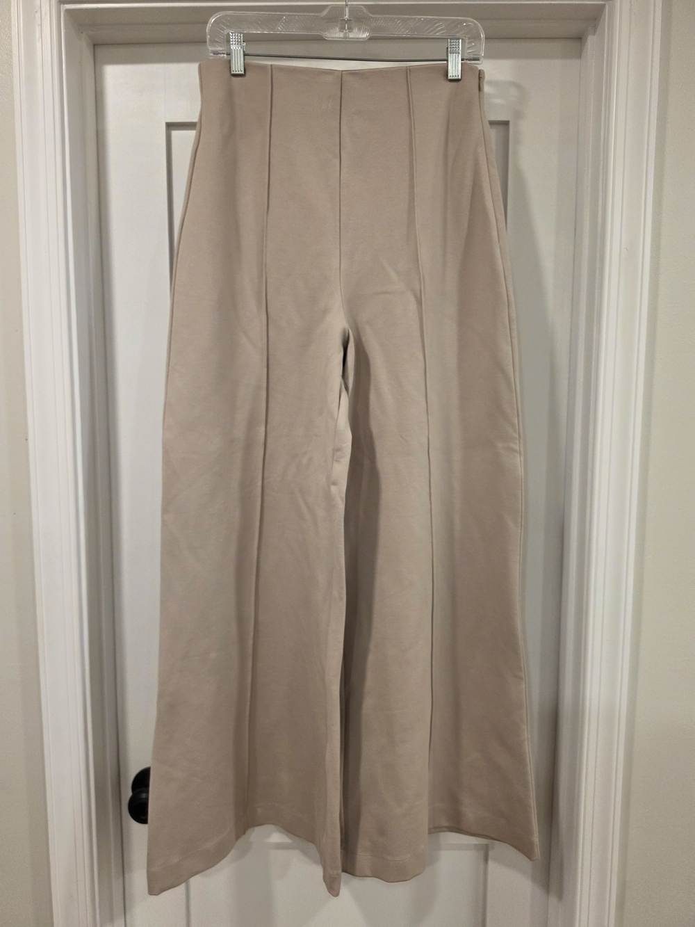 Quince High-Waist Wide Leg Pants in Beige